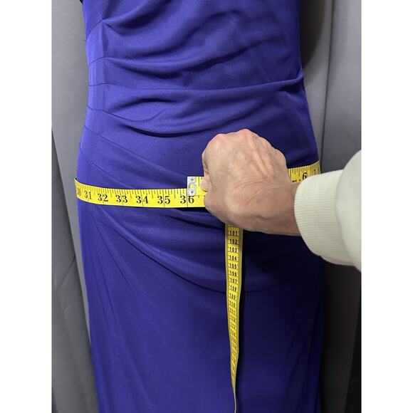 BLONDIE NITES Womens Purple Evening Gown Prom Dress Stacy Sklar Sz 9 - Picture 12 of 16